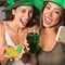 St. Patrick's Day Gold Coins - 100 Pieces Gold Green Lucky Coins Plastic Shamrock Leprechaun Coins, 3-Leaf Clover Coin for Party Decoration Favors